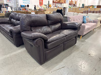 2 Seater Brown Leather Recliner