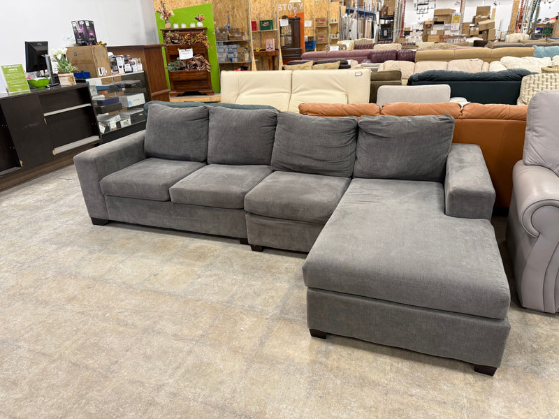 Light Grey L-Shaped Sectional Sofa