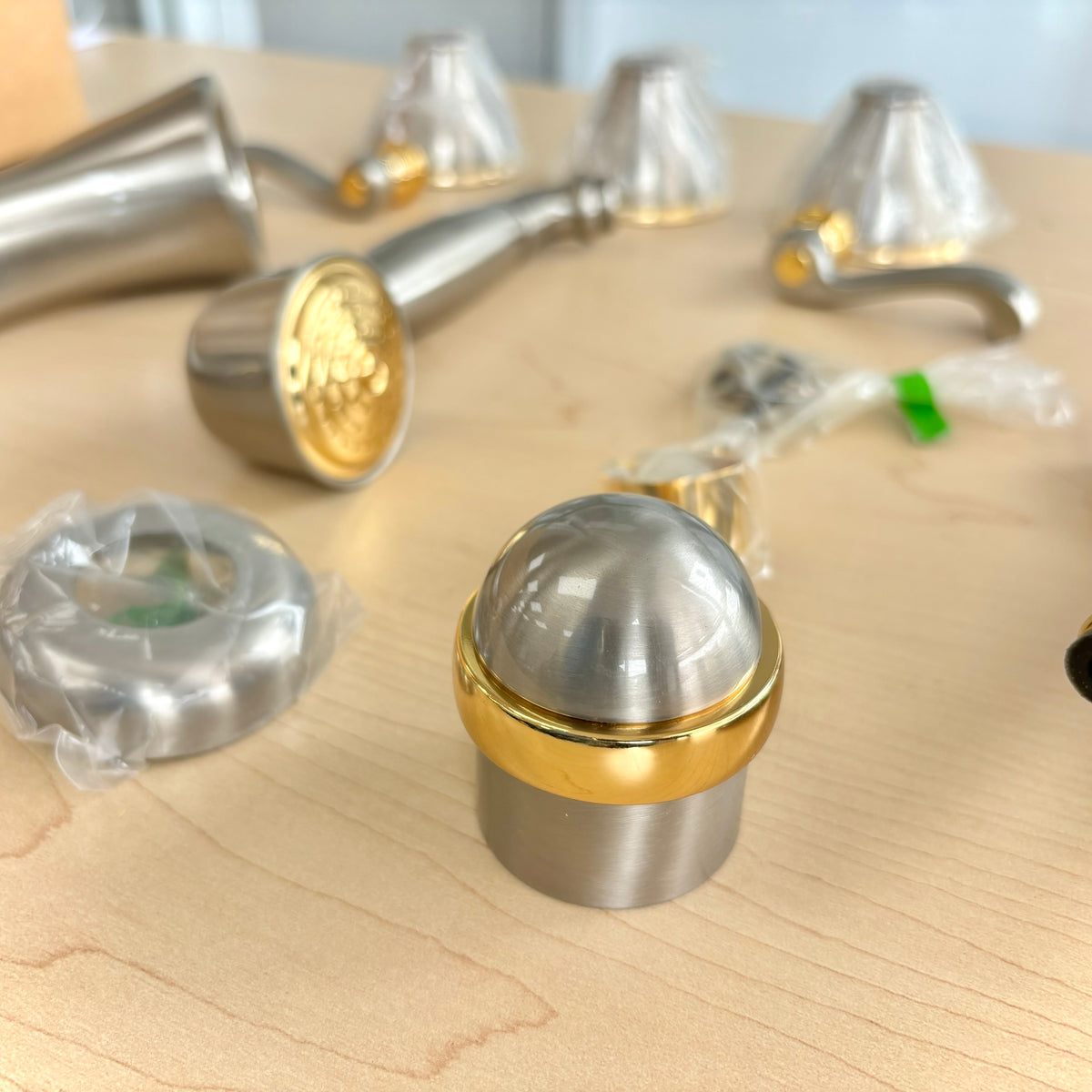 5-Piece Tub Filler Trim Set with Lever Handles, Satin Nickel & Gold – TKL805F-SNGD