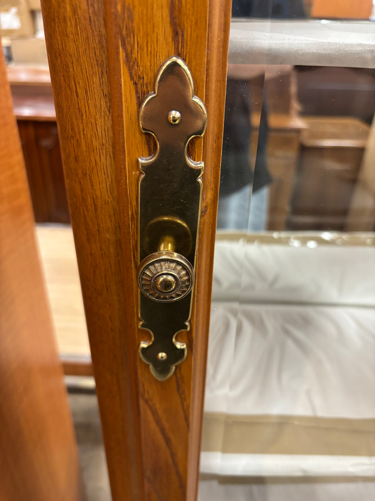 Tall Wooden Curio Cabinet