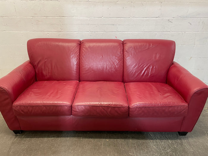 Three Seater Sofa in Red