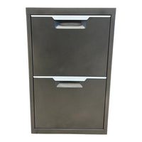 Grey Two-drawer Filing Cabinet