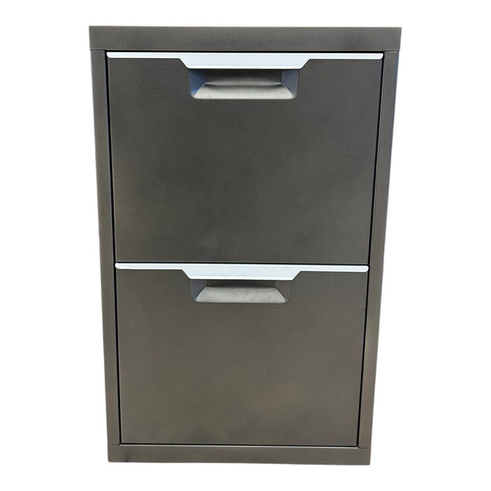 Grey Two-drawer Filing Cabinet