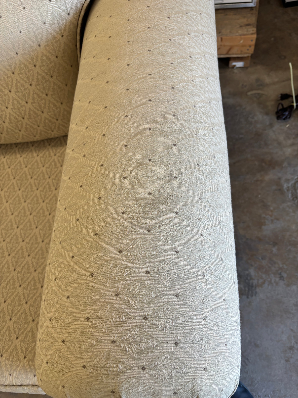 Vintage-Style Wood Frame Sofa