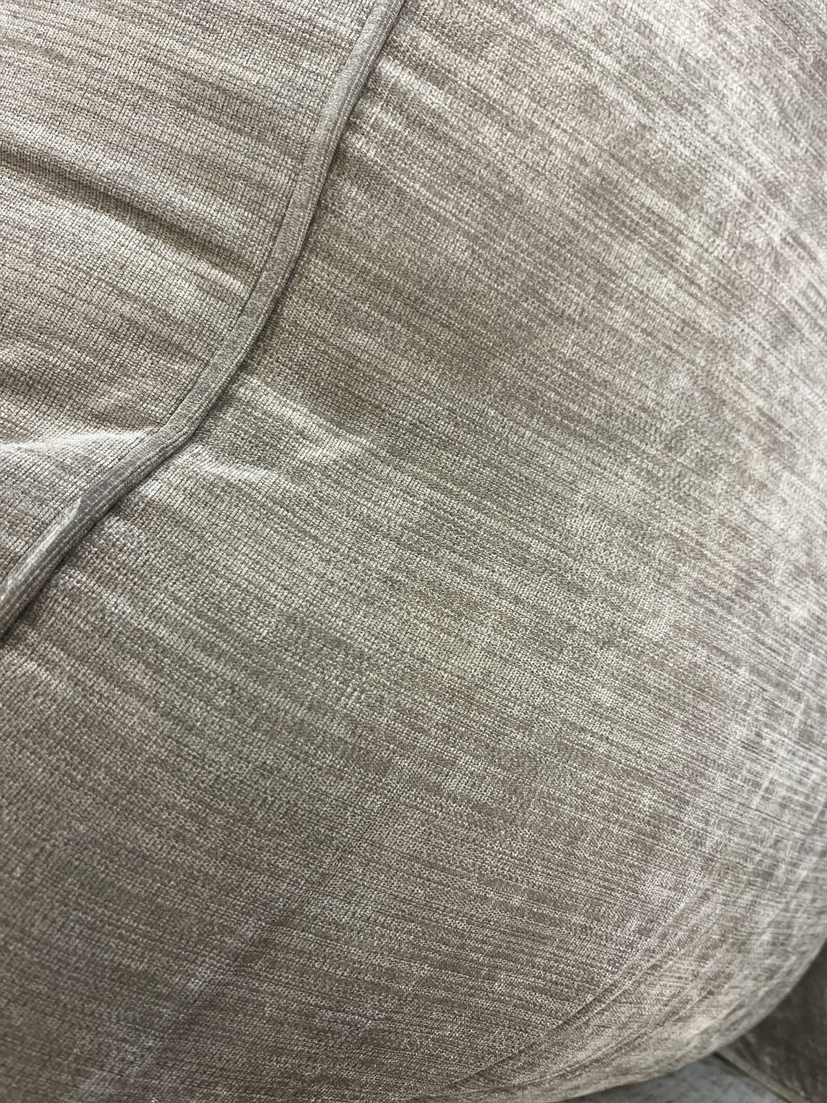 Taupe Three-Seater Sofa w/ Plush Cushions