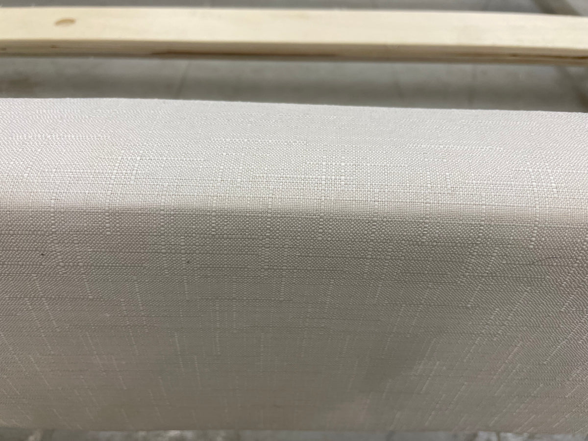 Double Bedframe - Cream Fabric with Button Design