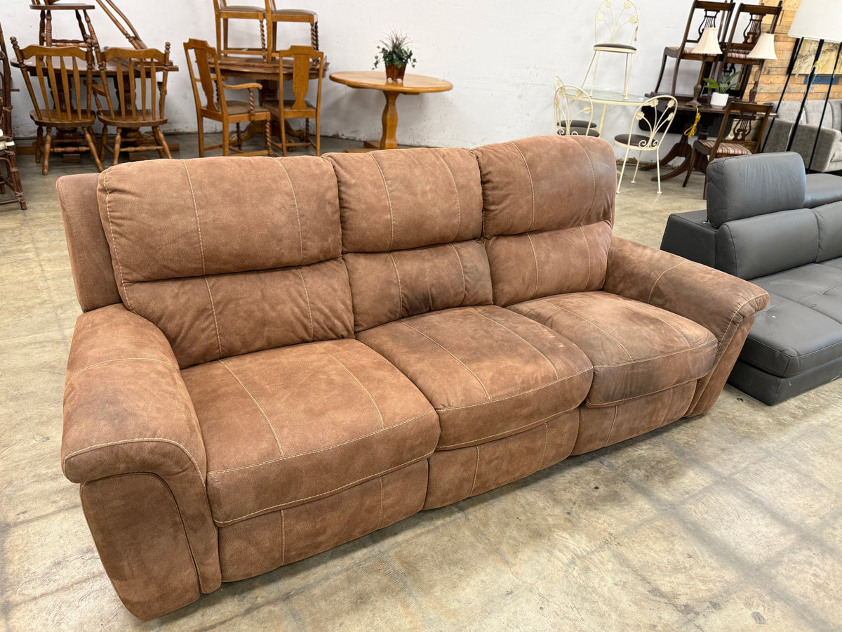 Burnt Brown 3-Seater Recliner Sofa