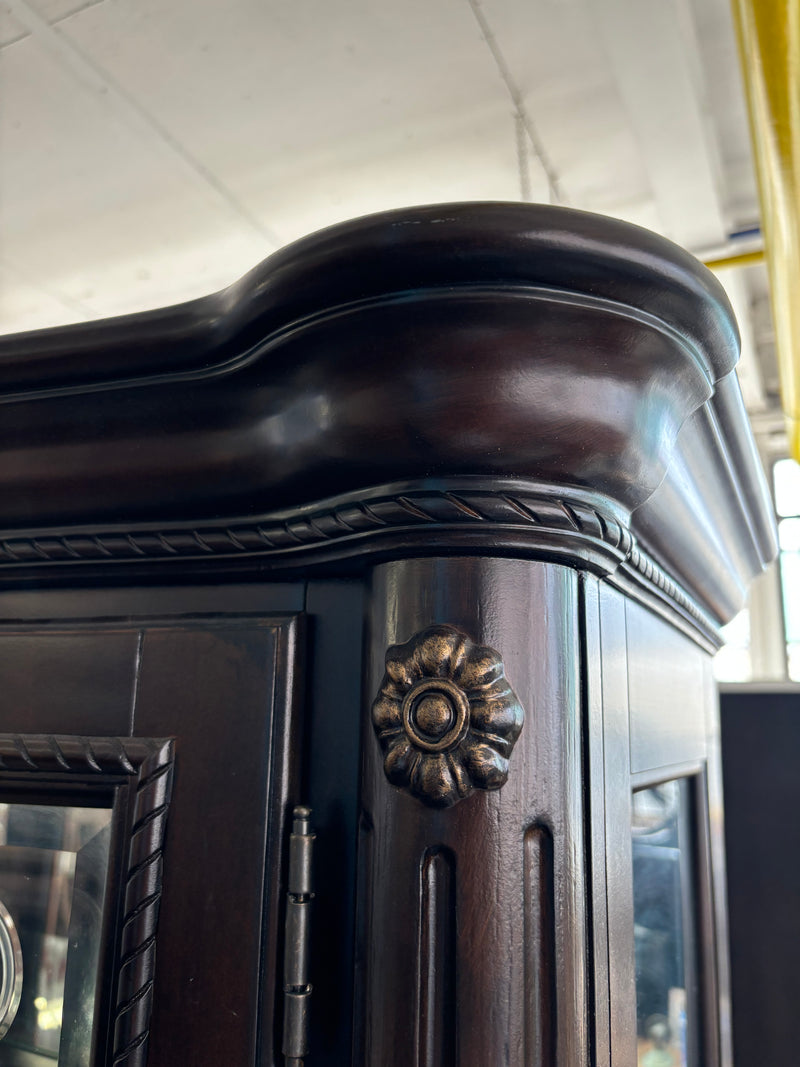 60”W Chestnut China Cabinet