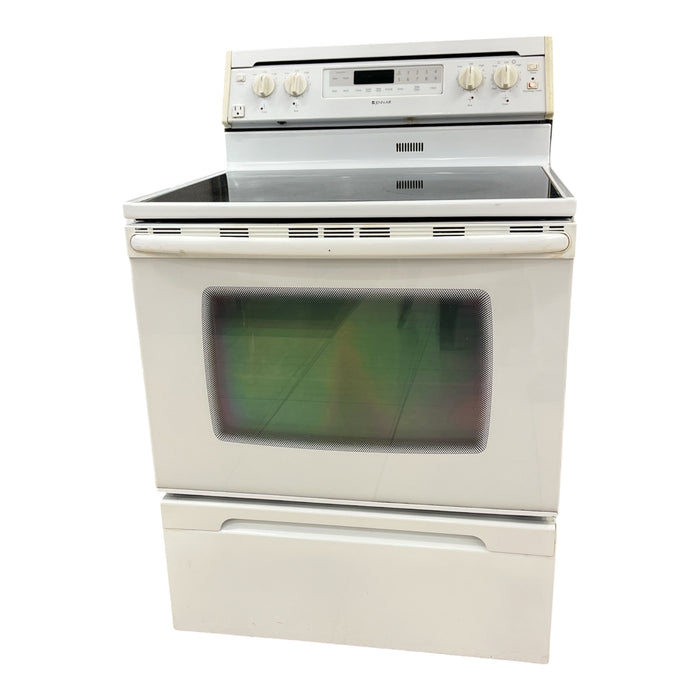 JennAir White Electric Range with Glass-Top Cooktop