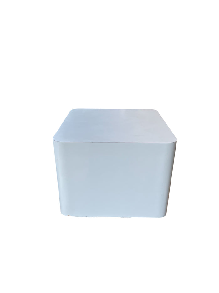 Modern White Rounded Side Table
