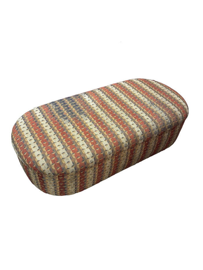 Patterned Oval Ottoman