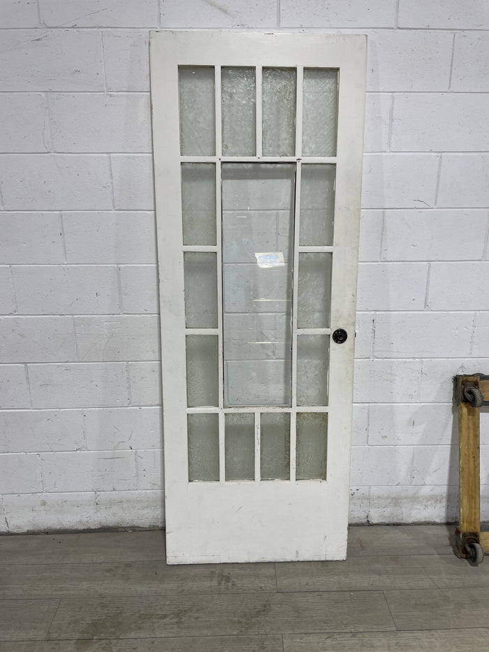 15-Panel French Door with Etched Glass