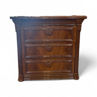 3 Drawer Nightstand With Carved Detailing