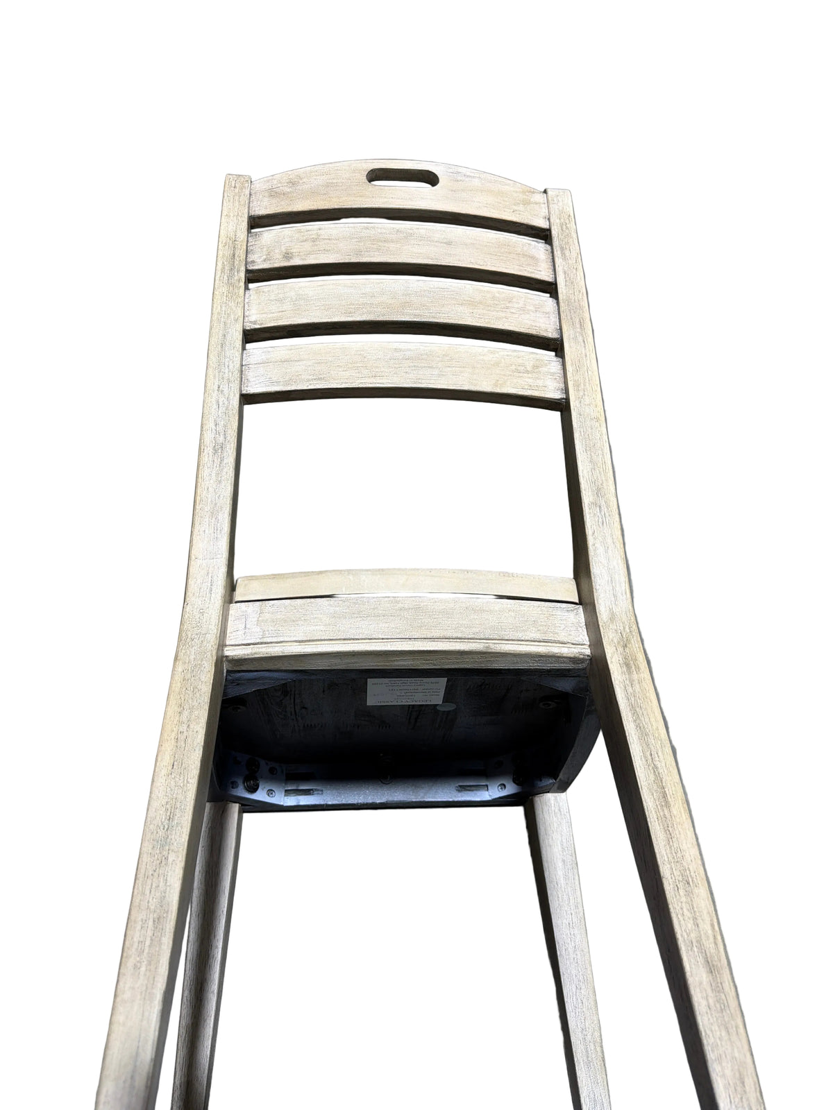 Weathered Oak Armless Desk Chair