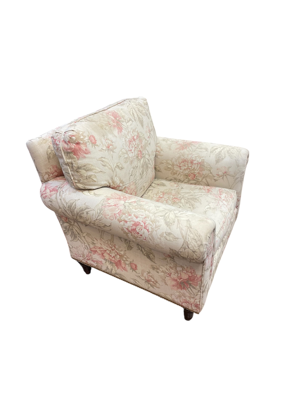 Upholstered Floral Armchair