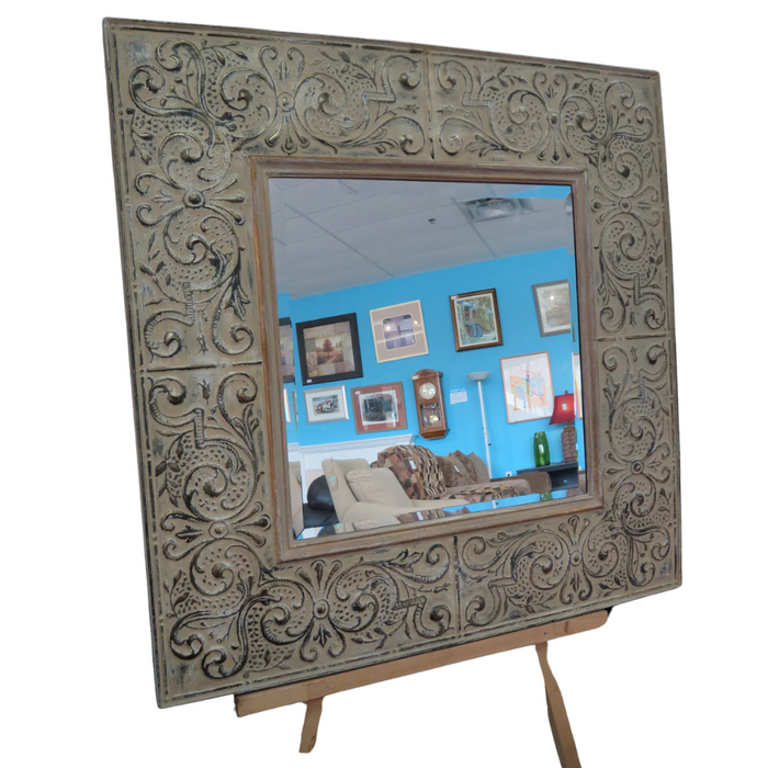 Large Decorative Beveled Glass Mirror