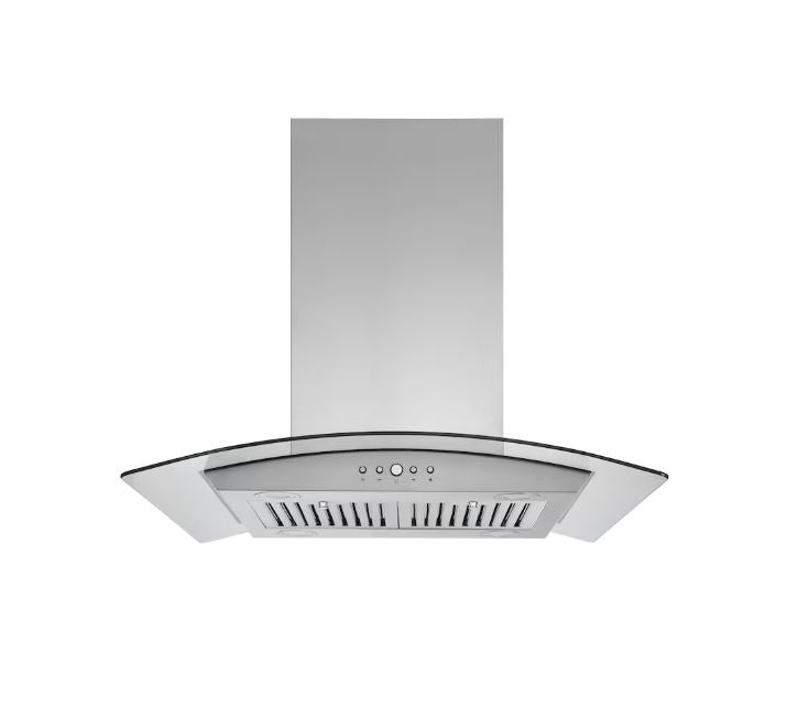 Hauslane 36-Inch Glass Canopy Convertible Island Range Hood