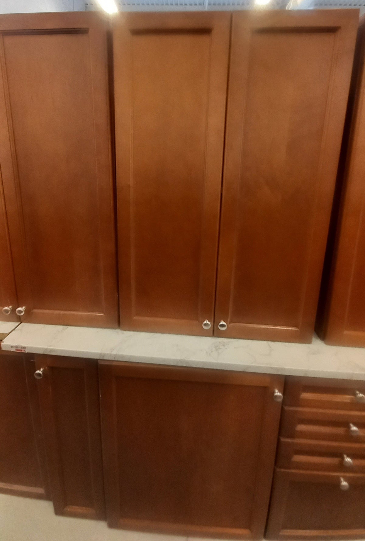 Set of 15 Kitchen Cabinets in Light Brown