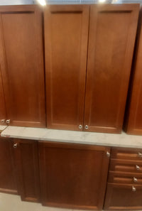 Set of 15 Kitchen Cabinets in Light Brown
