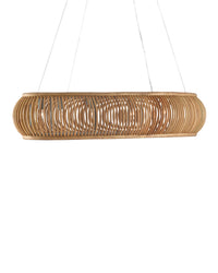 Oval Rattan Chandelier by Currey & Company