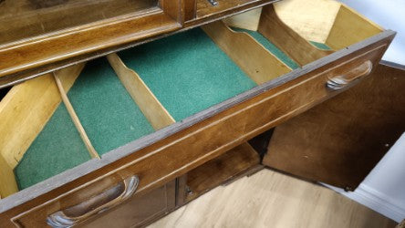Wooden Corner Display Hutch