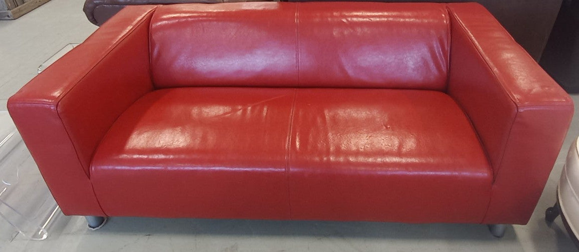 Red Leather Sofa