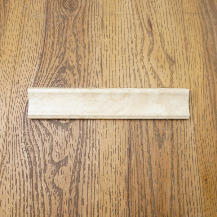5x25cm Porcelain Trims / Skirting Tiles in Florence Noce Beige
