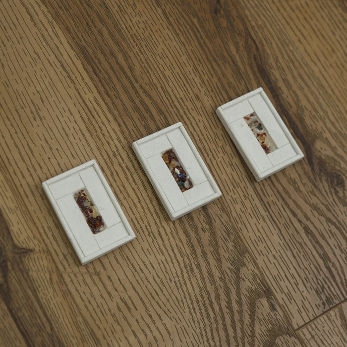 5x7.5-cm Ceramic Decorative Wall Tiles/Insert - Gris Grey (Pack of 3)