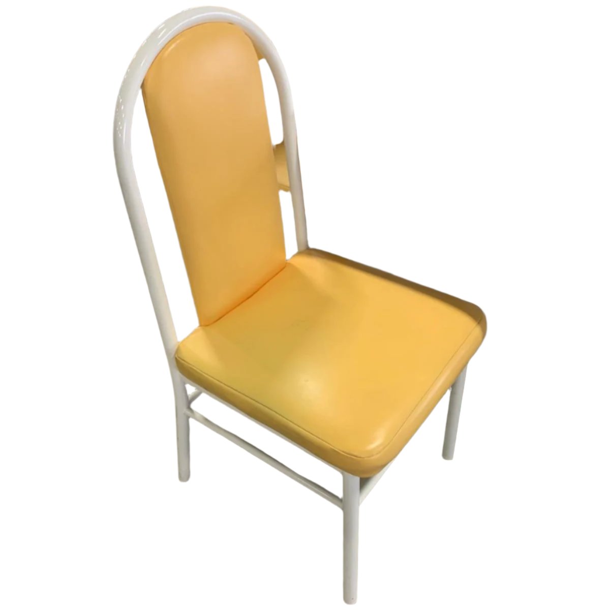 6 Chairs Dining Set in White and Yellow