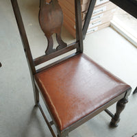 6-Chair Vintage Style Wooden Dining Set in Walnut