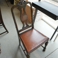 6-Chair Vintage Style Wooden Dining Set in Walnut