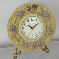 6-inch W Ceramic Floral Table Clock