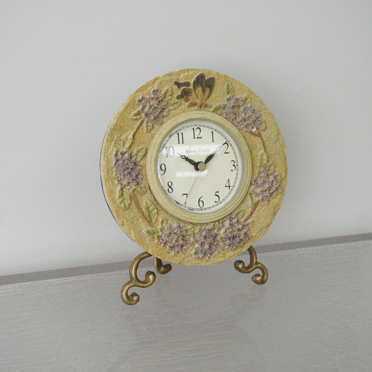 6-inch W Ceramic Floral Table Clock
