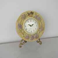 6-inch W Ceramic Floral Table Clock