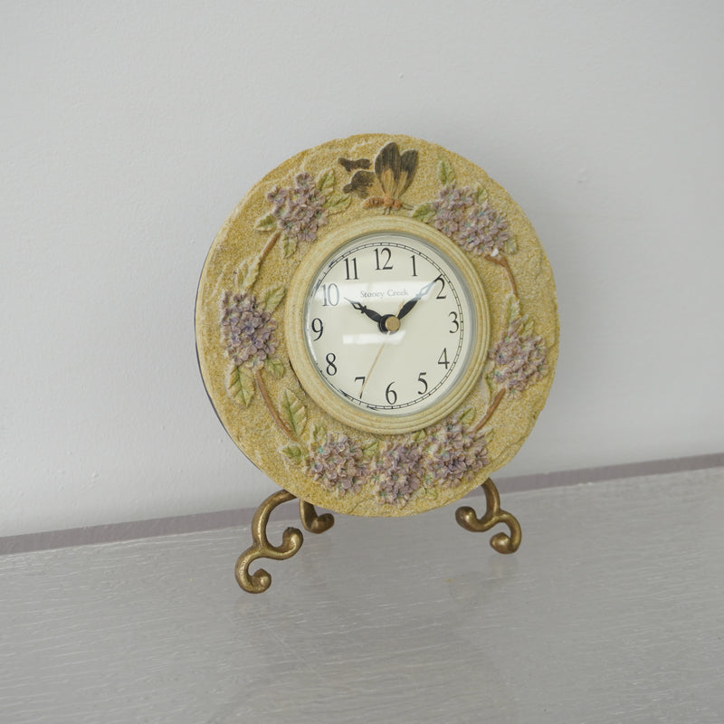 6-inch W Ceramic Floral Table Clock