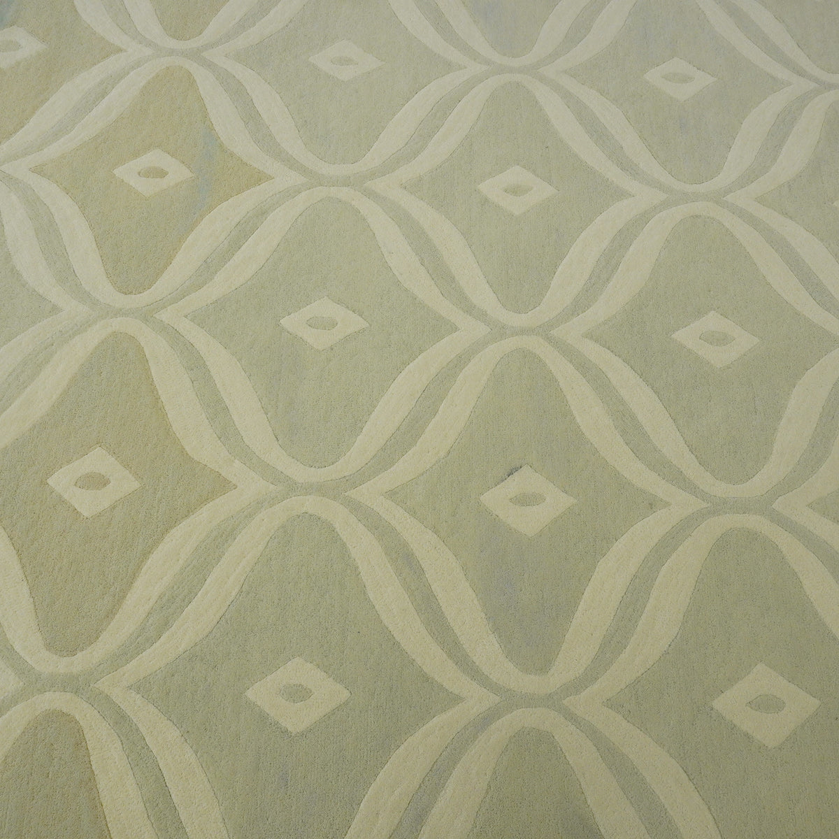 6x9-ft Organic Weave Carpet, Wool & Cotton, Off White