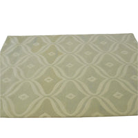 6x9-ft Organic Weave Carpet, Wool & Cotton, Off White