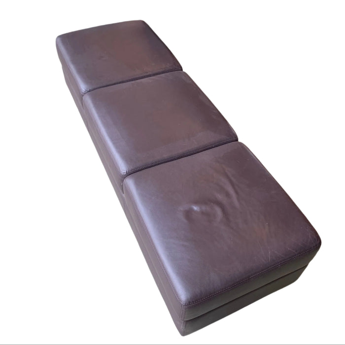 60-inch W 3-Seat Leather Bench/Lounge Chair