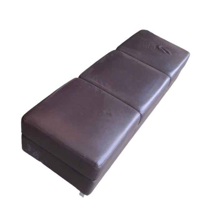 60-inch W 3-Seat Leather Bench/Lounge Chair