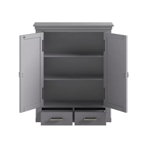 DHP Otum Bathroom Wall-Mounted Storage Cabinet with Drawers and Shelving, Gray