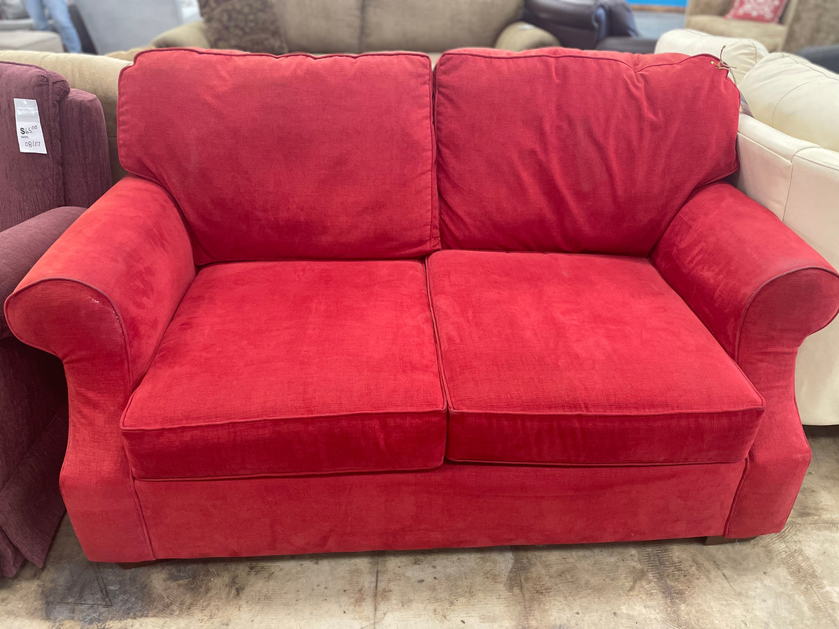 Red Fabric Love Seat