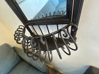 Spanish Revival Style Wrought Iron Wall Mirror
