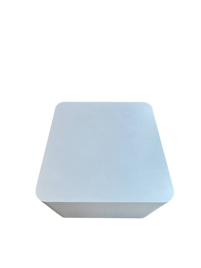 Modern White Rounded Side Table