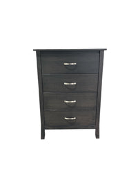 Modern Black 4 Drawer Tall Chest of Drawers