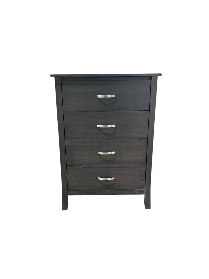 Modern Black 4 Drawer Tall Chest of Drawers