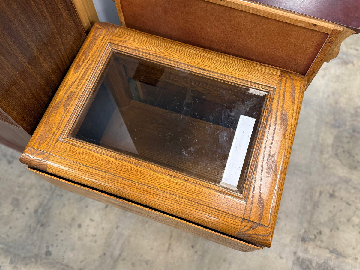 Small Honey Brown Foldable Side Table