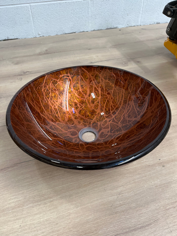 VIGO Glass Vessel Sink in Copper