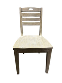 Weathered Oak Armless Desk Chair