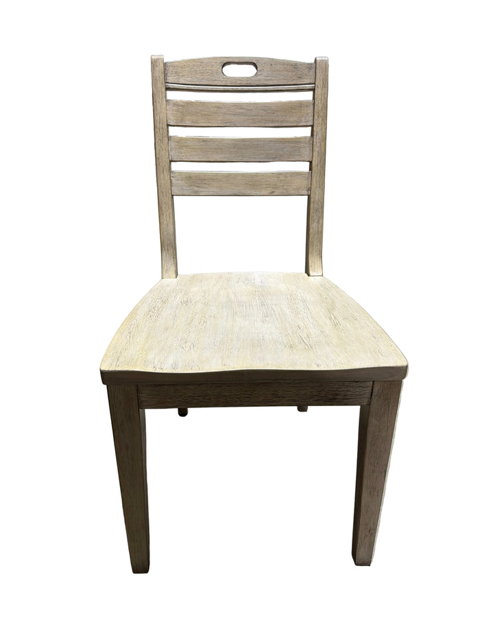 Weathered Oak Armless Desk Chair