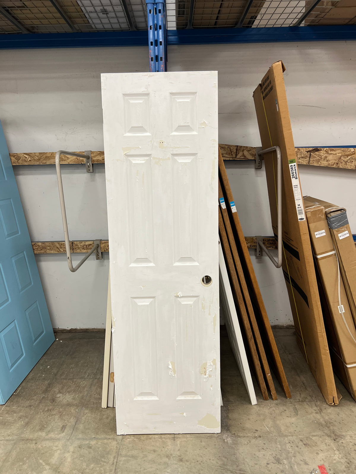 24" x 80" White 6 Panelled Door